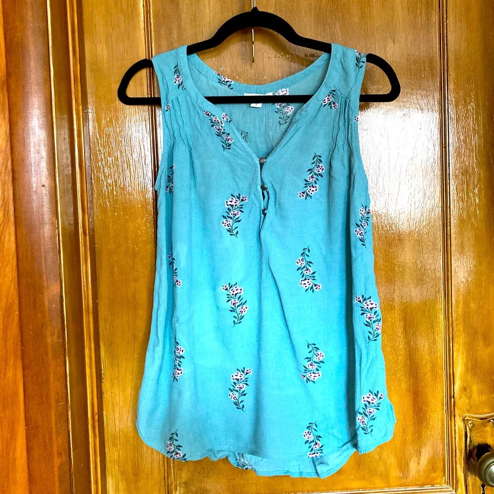 Blue floral top Size Small